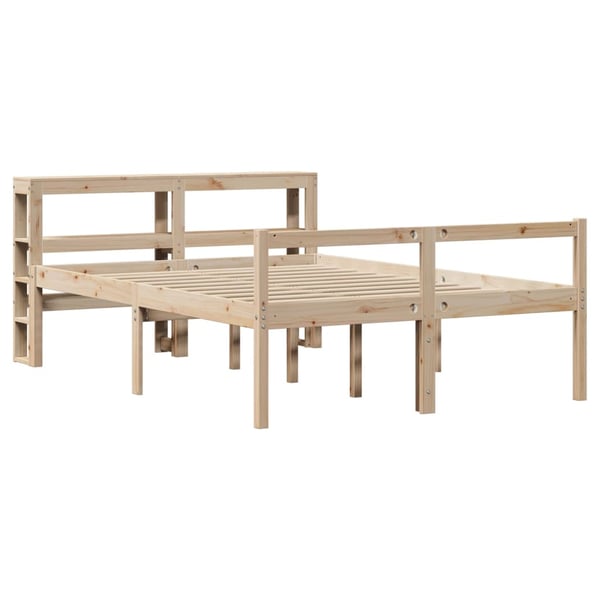 vidaXL seniorseng med sengegavl 140x190 cm massivt fyrretræ