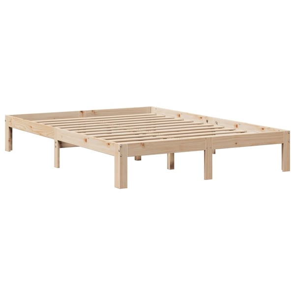 vidaXL Sengeramme med hodegavl 150x200 cm heltre furu