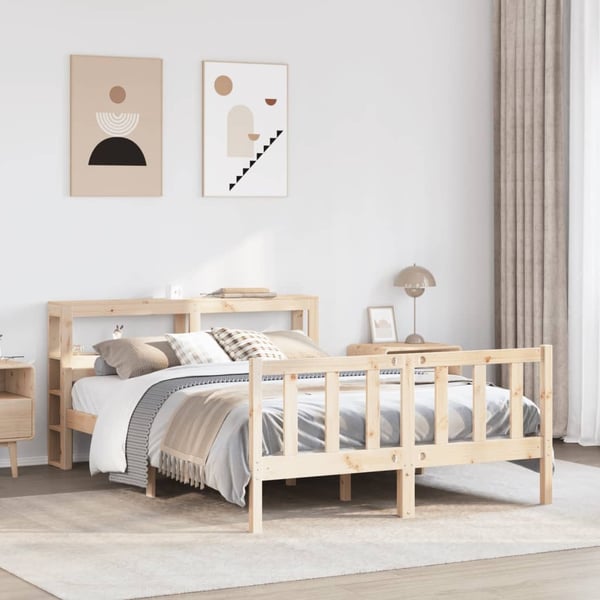 vidaXL Sengeramme uten madrass 120x190 cm heltre furu