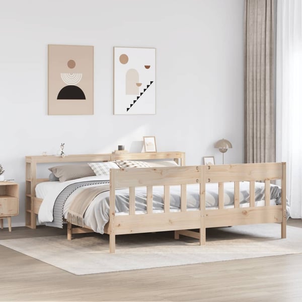 vidaXL sengeramme uden madras 180x200 cm massivt fyrretræ