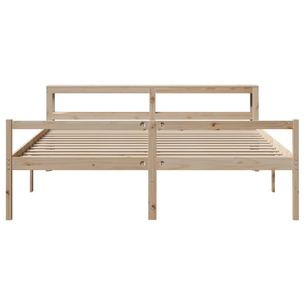 vidaXL seniorseng med sengegavl 180x200 cm massivt fyrretræ