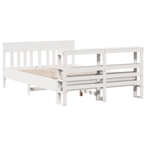 vidaXL Sengeramme uten madrass hvit 150x200 cm heltre furu