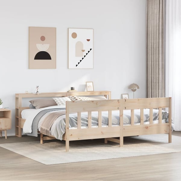 vidaXL Sänky ilman patjaa 200x200 cm täysi mänty