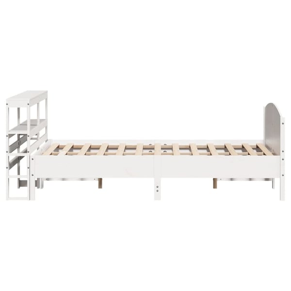 vidaXL sengeramme uden madras 120x200 cm massivt fyrretræ hvid