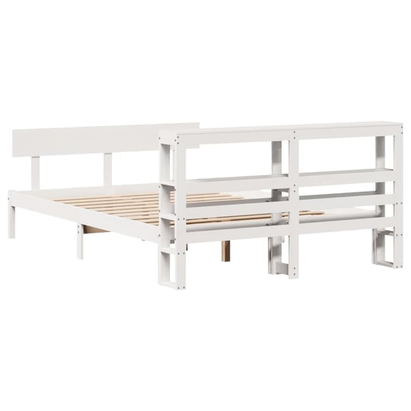 vidaXL Sengeramme uten madrass hvit 120x190 cm heltre furu
