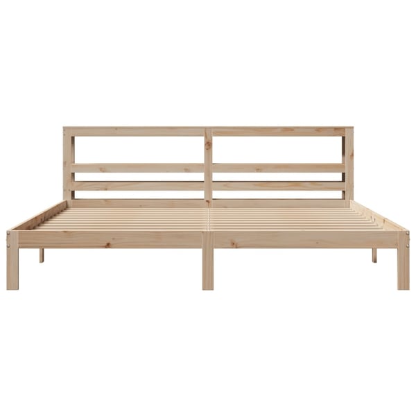 vidaXL Sengeramme med hodegavl 180x200 cm heltre furu