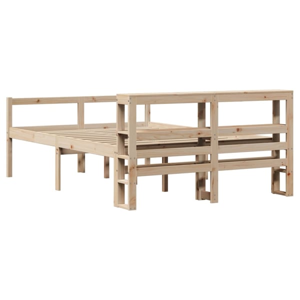 vidaXL Seniorseng med hodegavl 160x200 cm heltre furu