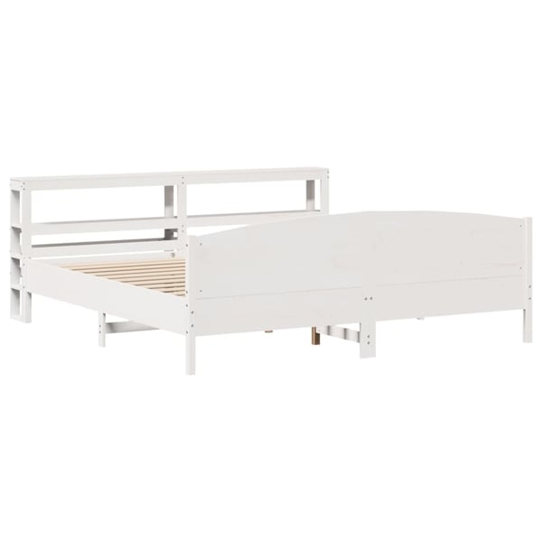 vidaXL Sengeramme uten madrass hvit 180x200 cm heltre furu