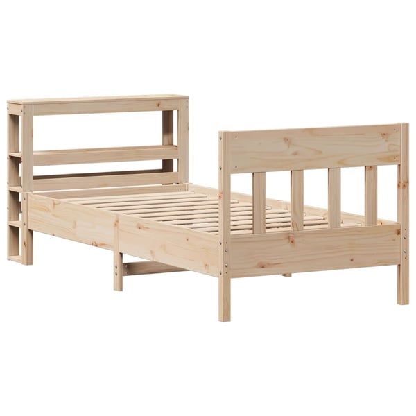 vidaXL Sängynrunko ilman patjaa 90x200 cm täysi mänty