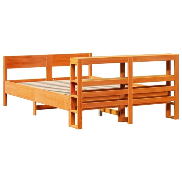 vidaXL Sengeramme uten madrass brun 150x200 cm heltre furu