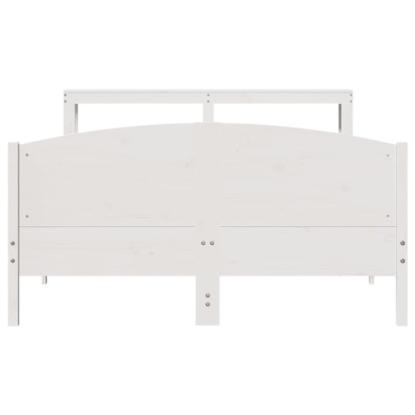 vidaXL sengeramme uden madras 160x200 cm massivt fyrretræ hvid