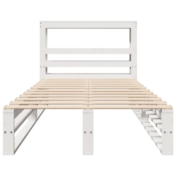 vidaXL Sengeramme uten madrass hvit 90x190 cm heltre furu
