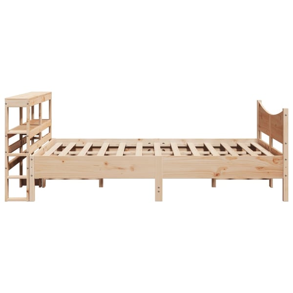 vidaXL Sängynrunko päädyllä 140x190 cm täysi mänty