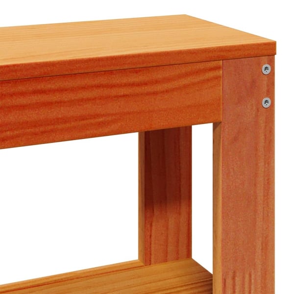 vidaXL Sengeramme uten madrass voksbrun 120x190 cm heltre furu