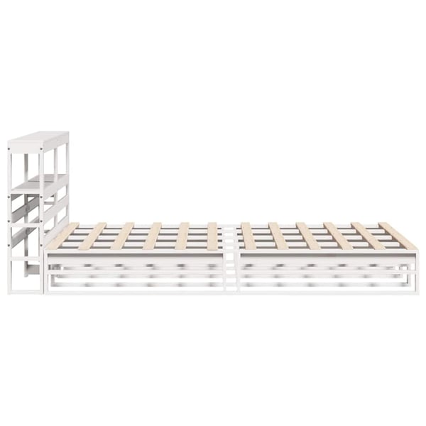 vidaXL Sengeramme uten madrass hvit 120x200 cm heltre furu