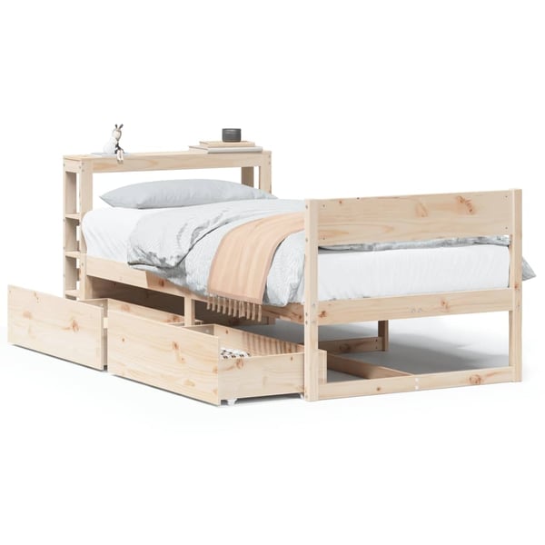 vidaXL Sengeramme uten madrass 90x190 cm heltre furu