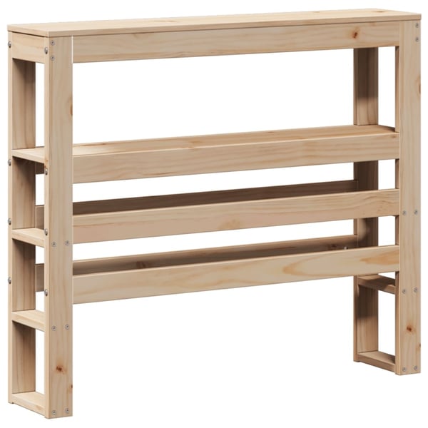 vidaXL sengeramme med sengegavl 75x190 cm massivt fyrretræ