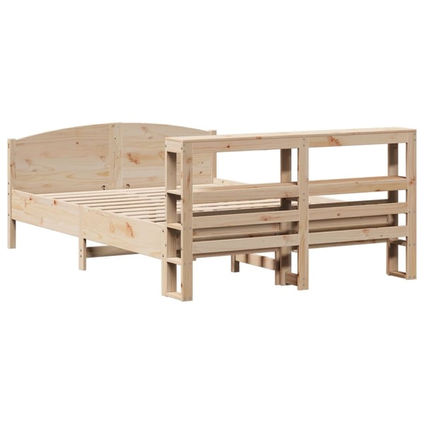 vidaXL sengeramme uden madras 140x190 cm massivt fyrretræ