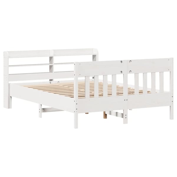 vidaXL Sengeramme uten madrass hvit 150x200 cm heltre furu