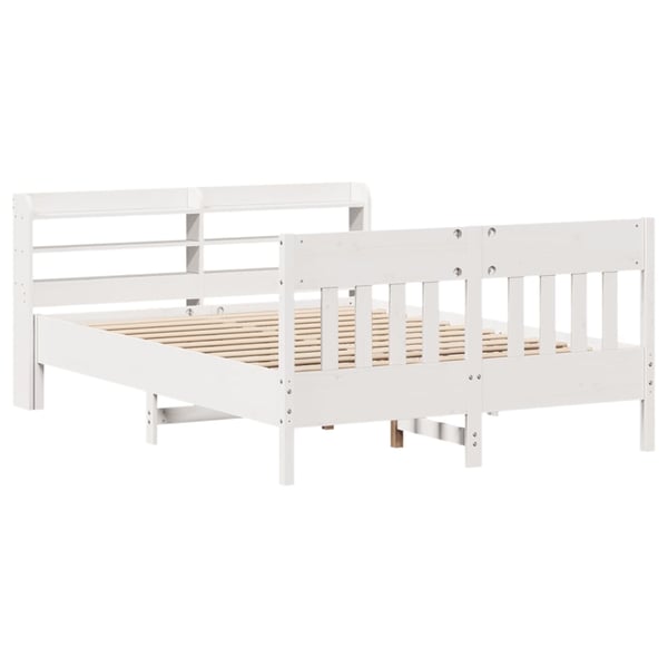 vidaXL Sengeramme uten madrass hvit 150x200 cm heltre furu