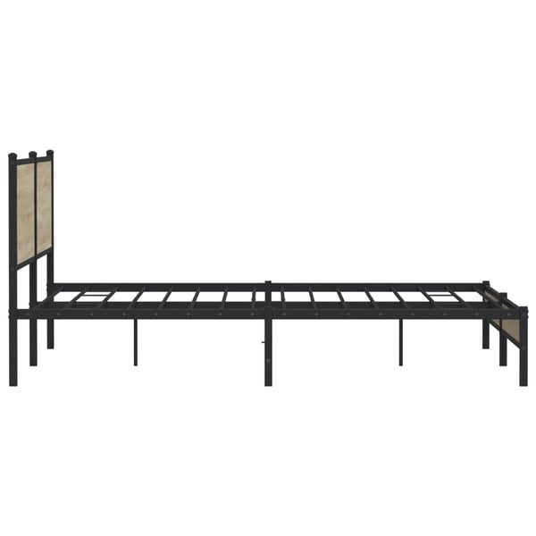 vidaXL Sengeramme i metall uten madrass sonoma eik 193x203 cm