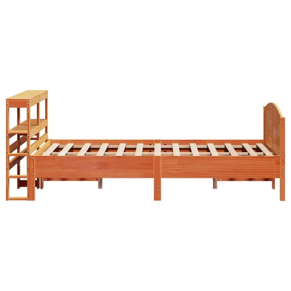 vidaXL Sengeramme uten madrass brun 135x190 cm heltre furu