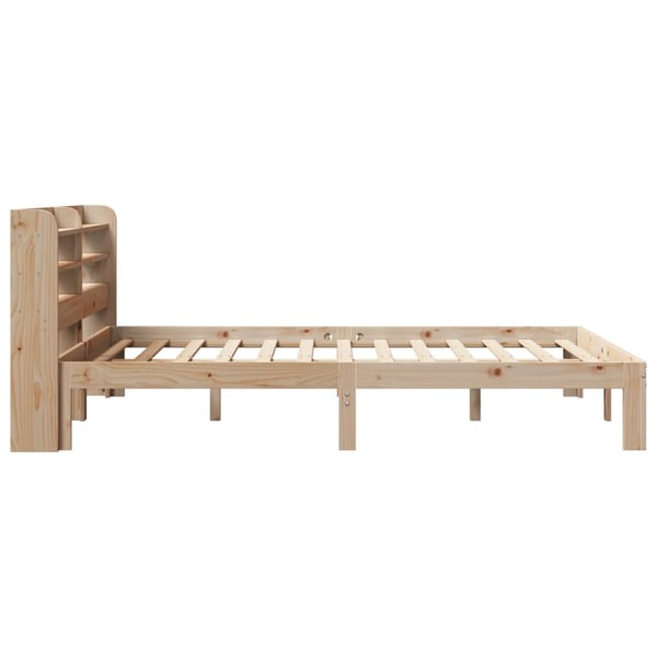 vidaXL Sengeramme med hodegavl 100x200 cm heltre furu