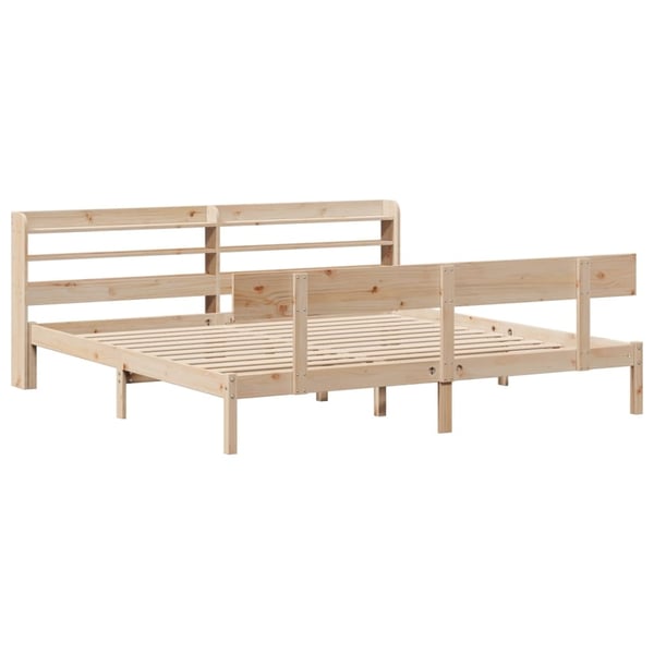 vidaXL Sengeramme med madrass 200x200 cm heltre furu