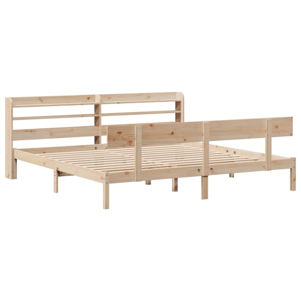 vidaXL Sengeramme med madrass 200x200 cm heltre furu