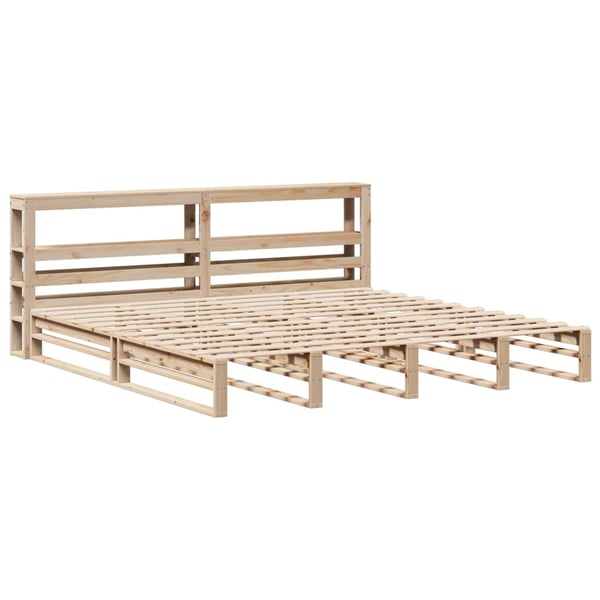 vidaXL Sengeramme med madrass 200x200 cm heltre furu