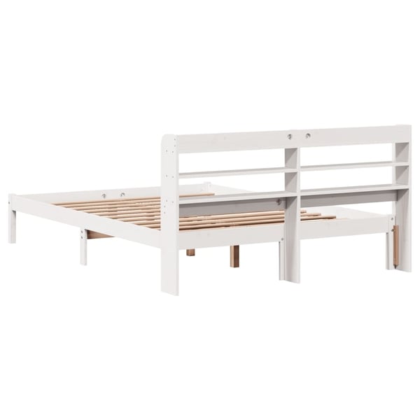 vidaXL Sengeramme uten madrass hvit 120x200 cm heltre furu