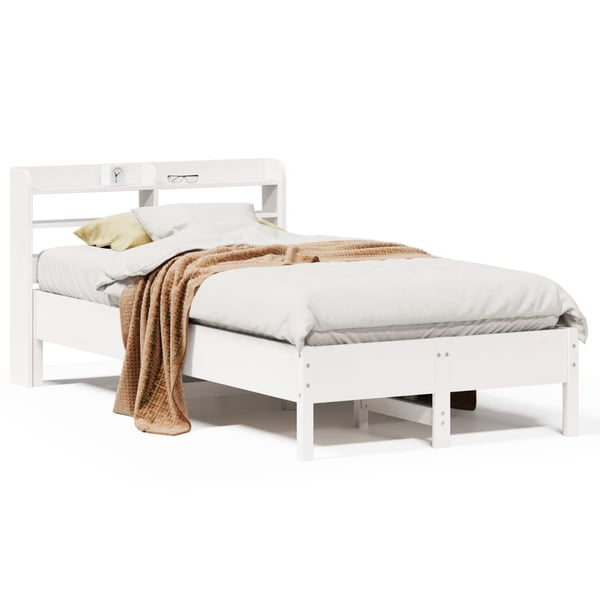 vidaXL Sengeramme uten madrass hvit 90x200 cm heltre furu
