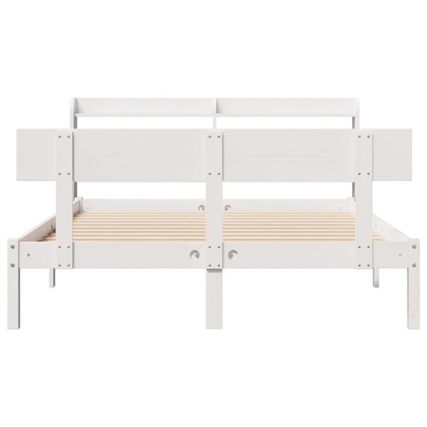 vidaXL Sengeramme uten madrass hvit 120x190 cm heltre furu