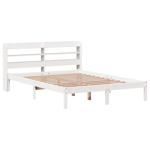 vidaXL Sengeramme uten madrass hvit 140x200 cm heltre furu