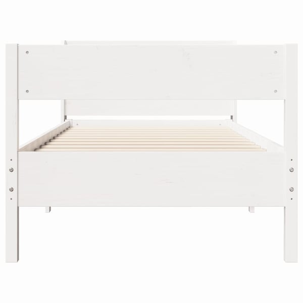 vidaXL Sengeramme uten madrass hvit 90x190 cm heltre furu