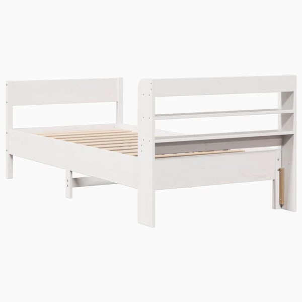 vidaXL Sengeramme uten madrass hvit 90x190 cm heltre furu