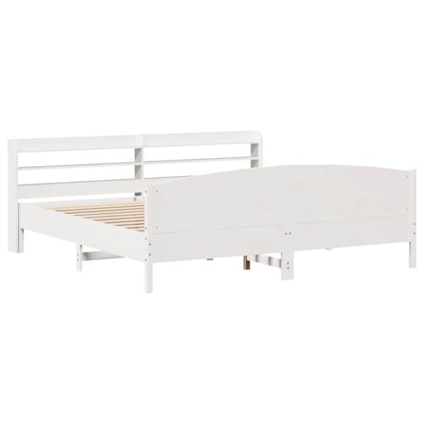 vidaXL Sengeramme uten madrass hvit 180x200 cm heltre furu
