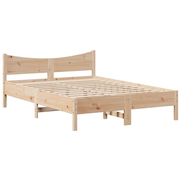 vidaXL Sengeramme med hodegavl 150x200 cm heltre furu
