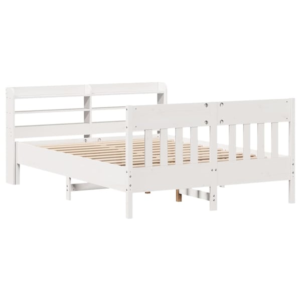vidaXL Sengeramme uten madrass hvit 140x200 cm heltre furu