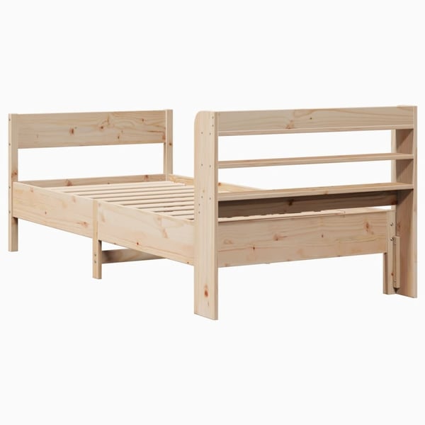 vidaXL Sengeramme uten madrass 75x190 cm heltre furu