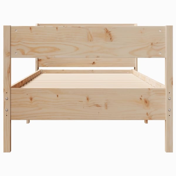 vidaXL Sengeramme uten madrass 75x190 cm heltre furu
