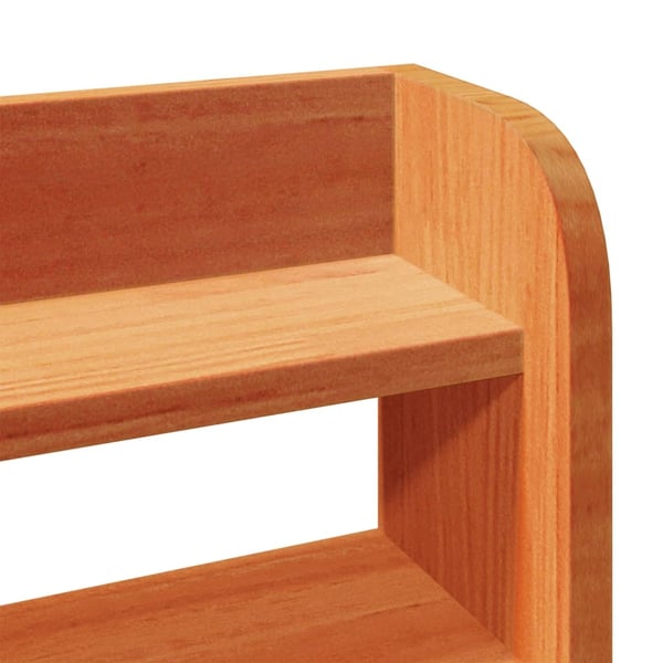vidaXL Sengeramme uten madrass voksbrun 75x190 cm heltre furu