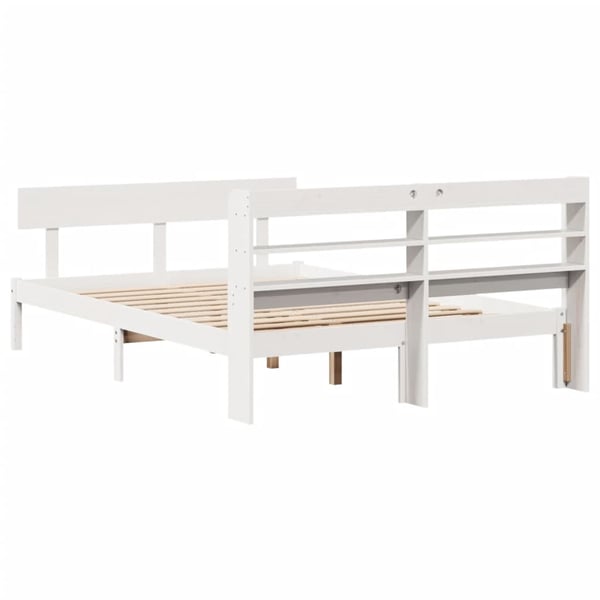 vidaXL Sengeramme uten madrass hvit 140x190 cm heltre furu