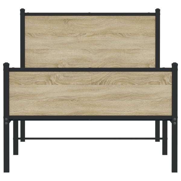 vidaXL Sengeramme i metall uten madrass sonoma eik 80x200 cm