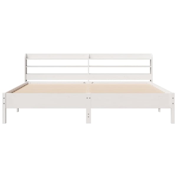 vidaXL Sengeramme uten madrass hvit 180x200 cm heltre furu
