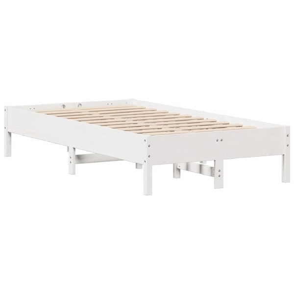 vidaXL Sengeramme uten madrass hvit 120x190 cm heltre furu
