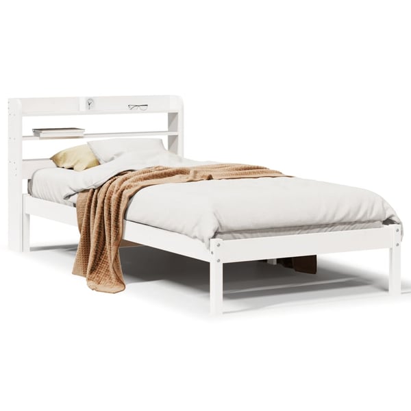 vidaXL Sengeramme uten madrass hvit 90x190 cm heltre furu