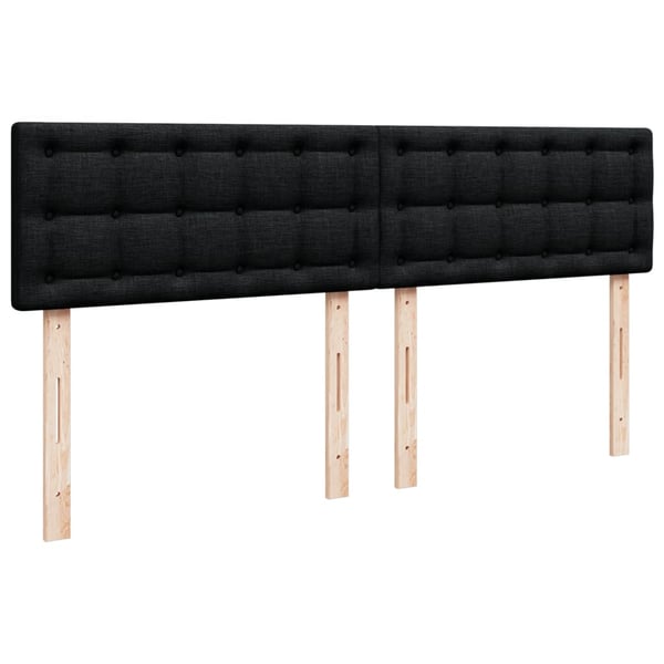 vidaXL kontinentalseng med madras 180x200 cm stof sort