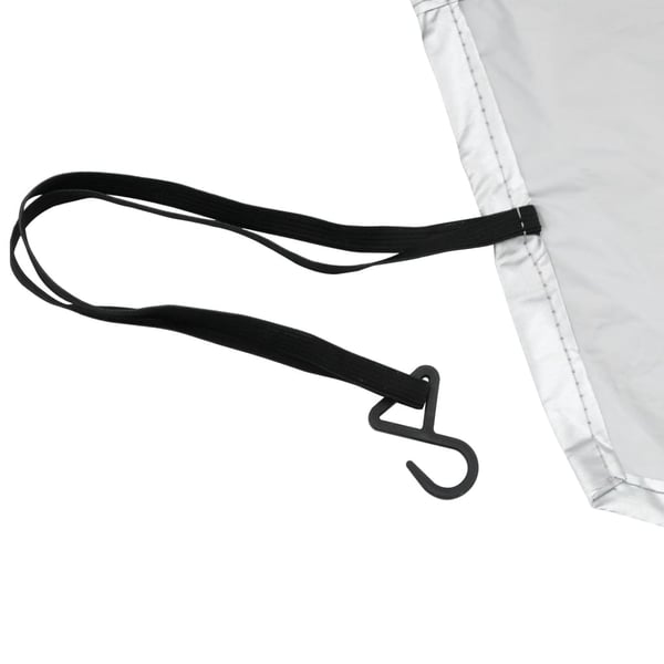 vidaXL Halvt biltrekk med kroker Silver XL