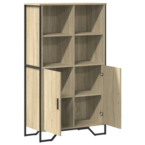 vidaXL Highboard sonoma eik 79,5x35,5x137,5 cm konstruert tre